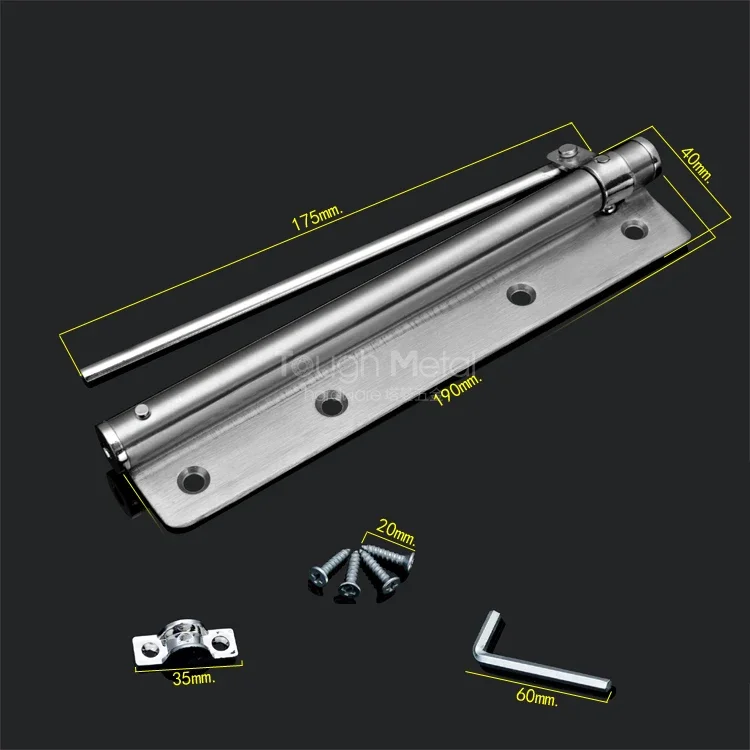 Adjustable Door Closer Stainless Steel Automatic Spring Latch Hinge For Home Office Fire Rated Furniture Hardware