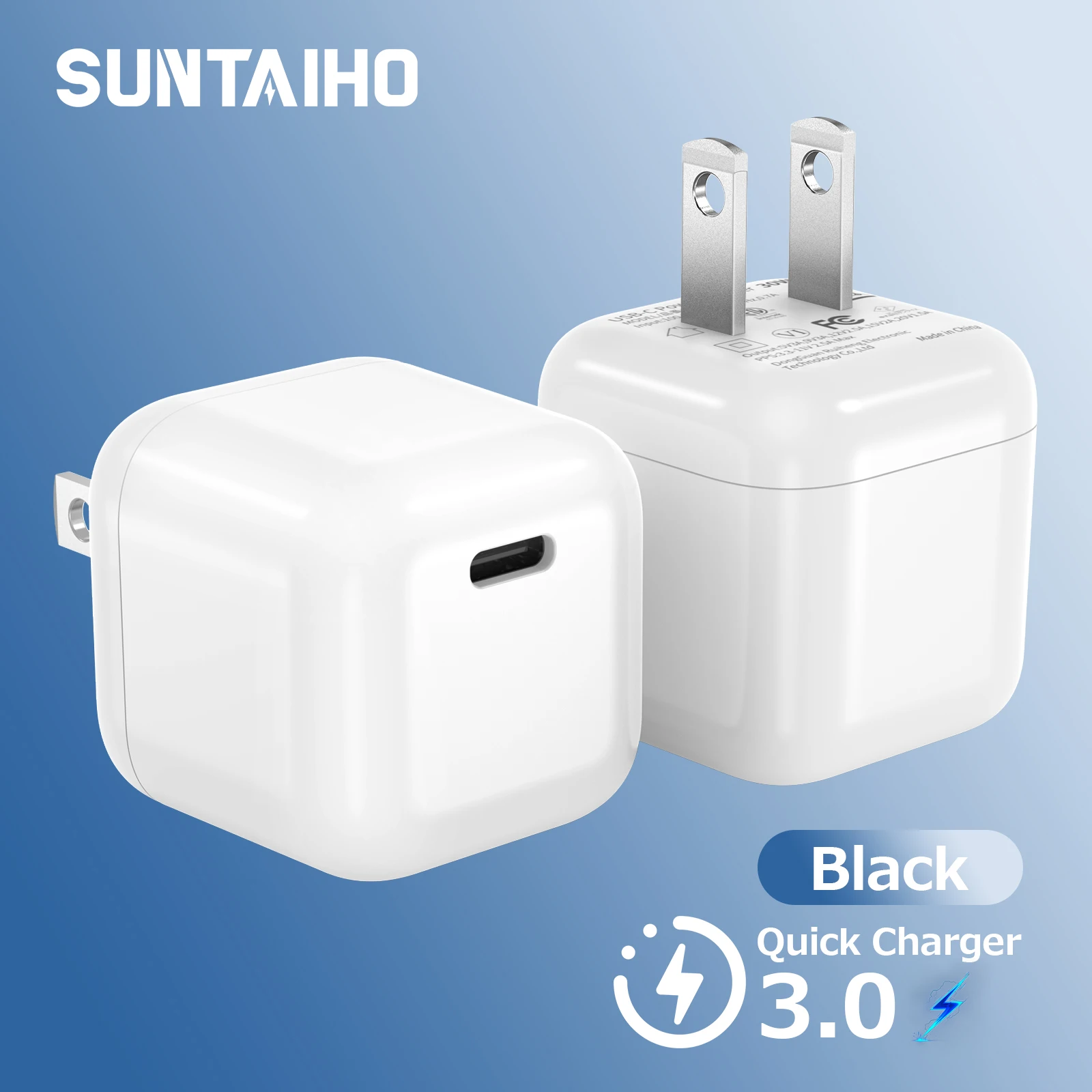 

Suntaiho QC 3.0 Singel Port Fast Charger Universal Mobile Phone Adapter US Standard Travel Home Office USB Mobile Charging