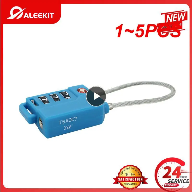 

1~5PCS Digit Password Lock TSA Steel Wire Lock Customs Code Lock for Travel Suitcase Luggage