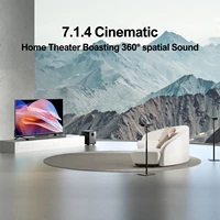 ULTIMEA 7.1.4 Sound Bar for TV with Dolby Atmos, 740W Surround Sound System with 8" Wireless Subwoofer, 2 Wireless Rear Speakers 2