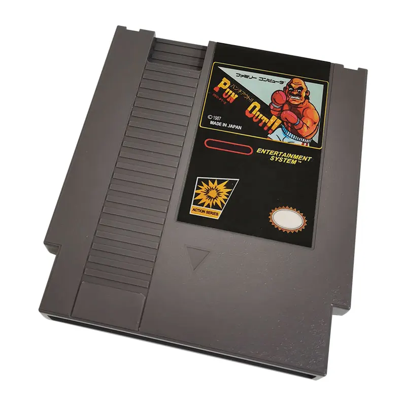 Cartucho de Videogame para Nes Classic Console Carta Única Punch Out Edição Ouro Bit Famicom Cart 72 Pins Eua