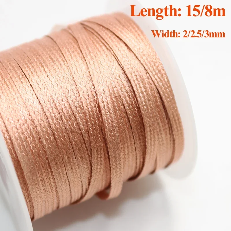 Copper Wire 15/8M Length 2.0/2.5/3mm Width Desoldering Braid Wick Solder Remover Wires for PCB BGA Welding Rework Soldering Tool