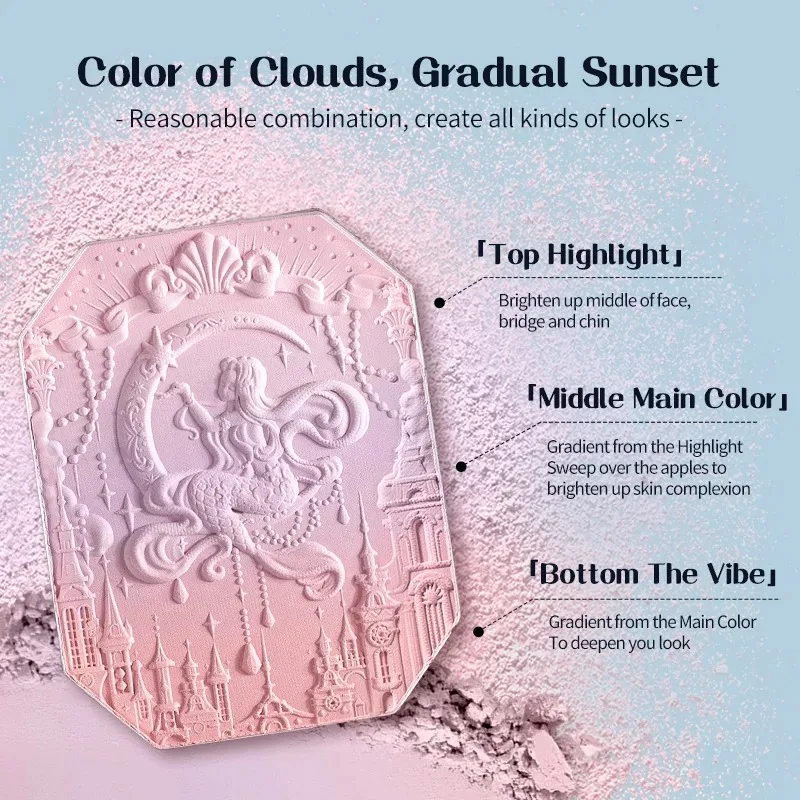 Powder Blusher Flower Knows Moonlight Mermaid Cheek Blush