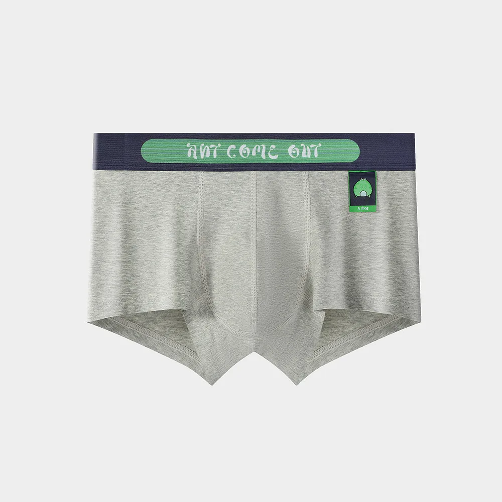 New cotton men's underwear with printed flat angle shorts 3PCS