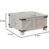 Farmhouse Coffee Table, Casual Cocktail Table with Storage Space, White 3