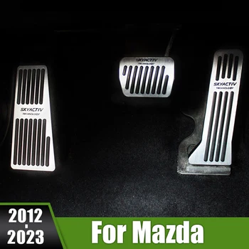자동차 풋 페달 액셀 브레이크 페달 커버, 마즈다 2 3 BM 6 GJ GL CX-5 CX5 CX 5 CX3 CX7 CX8 CX9 2012-2020 2021 2022 2023