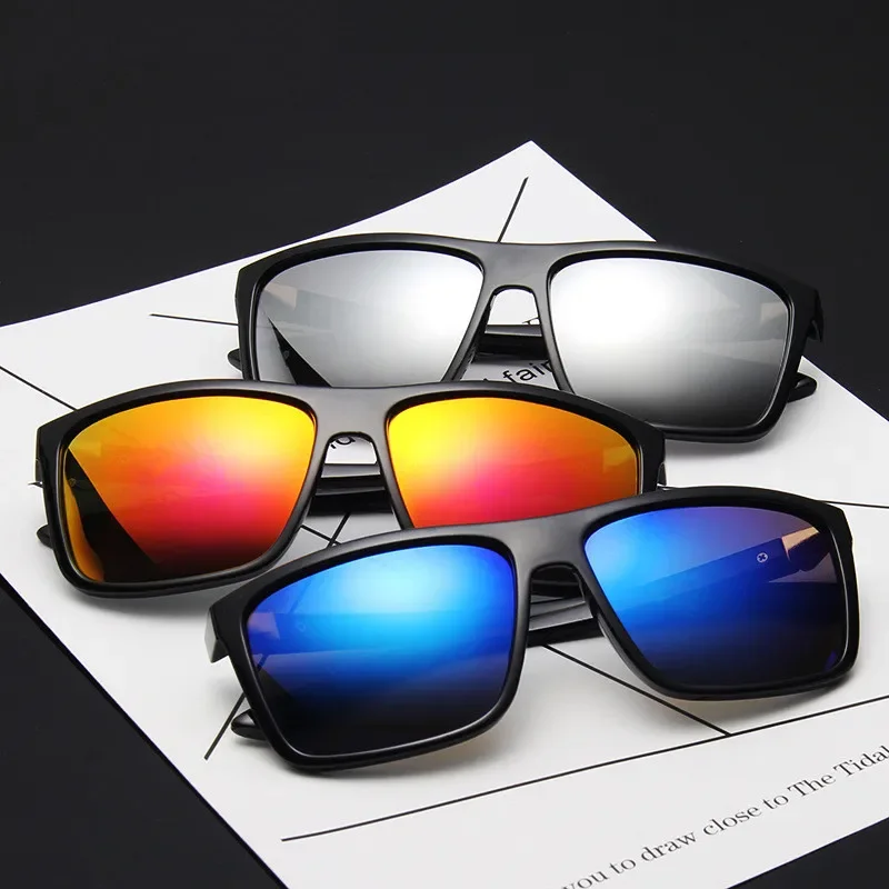 Sports Polarized Sunglasses Men Women Classic Square Plastic Driving Sun Glasses Male Fashion Black Outdoor Shades UV400