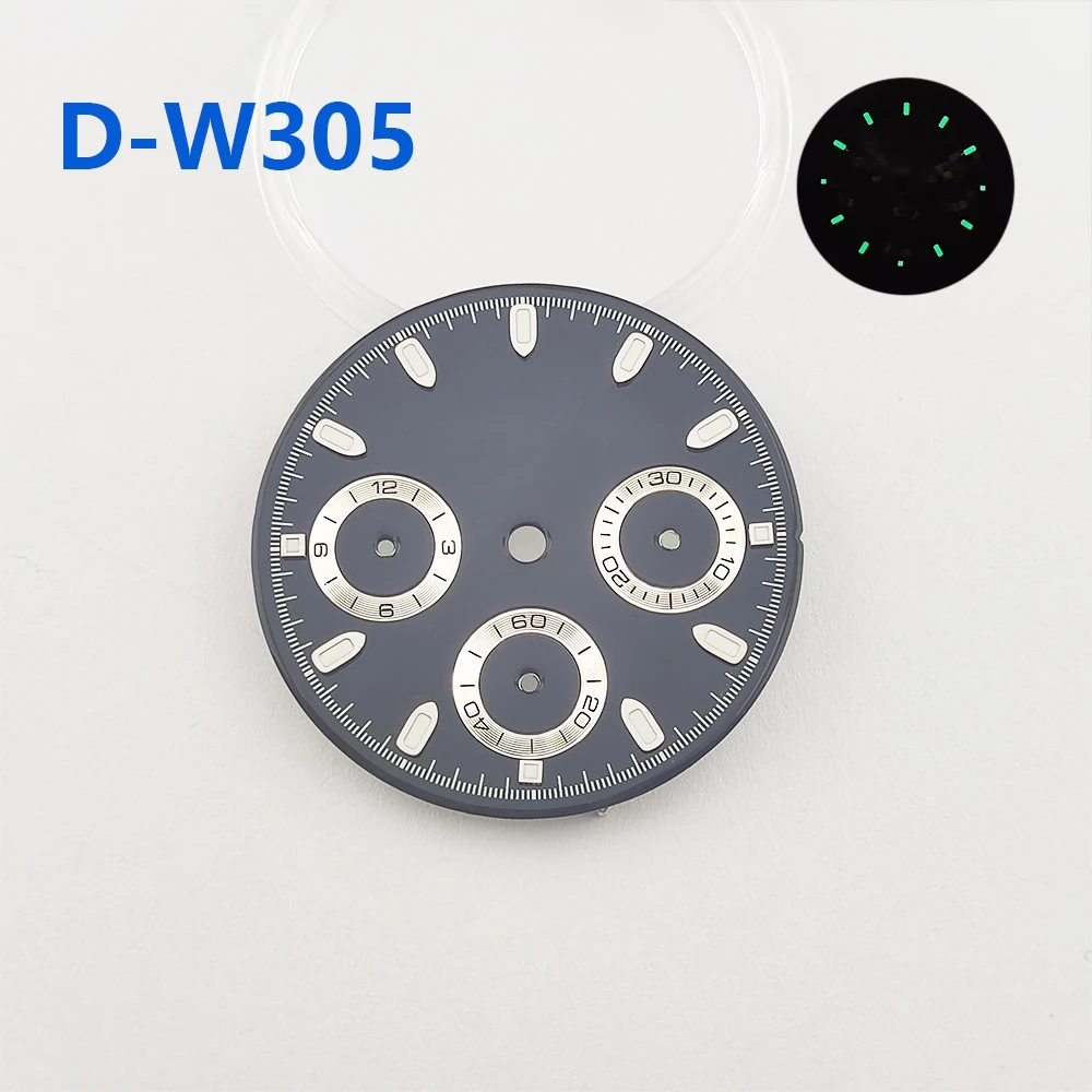 Watch Accessories VK63 dial panda dial 29mm Customizable Watch Accessories suitable for 39mm case quartz watch VK63 movement fit Daytona
