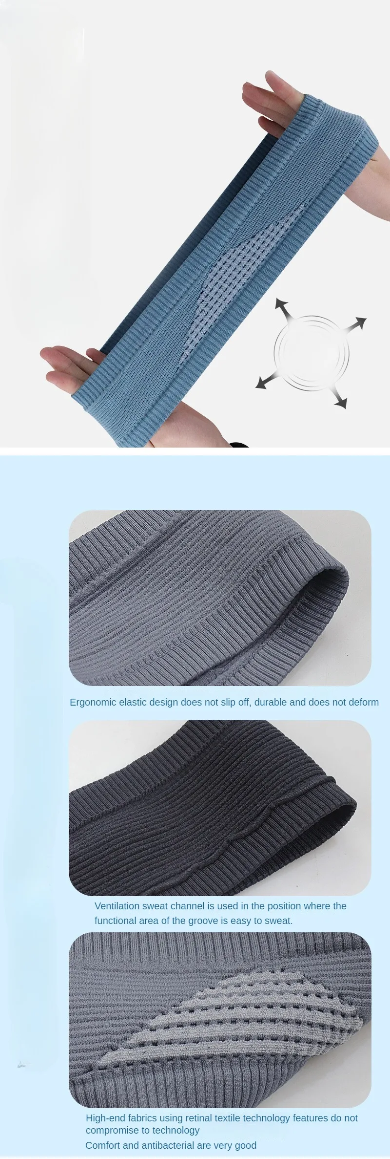 Description Picture 4 of itemSports Sweatband Anti-slip Absorbent Sweat Headband Cycling Work Out Fitness Yoga Athletic Running Hair Band Men Women Headwear