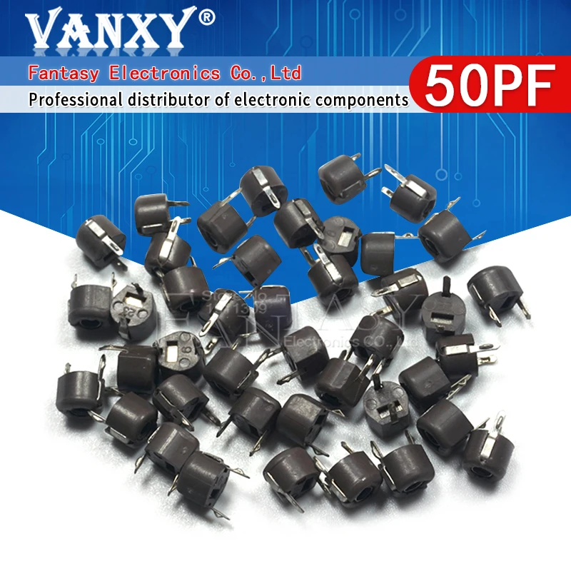 JML06-1 6mm 3PF 5PF 10PF 20PF 30PF 40PF 50PF 60PF 70PF 120PF Trimmer Adjustable Capacitor 5P 10P 20P 30P 40P 50P 60P 70P 10pcs adjustable capacitor