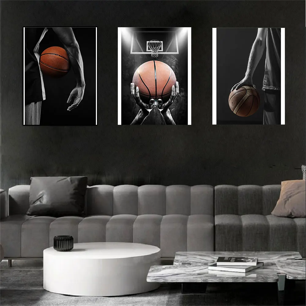 

Modern Luxury Large Size Basketball Sport Art Poster And Print Canvas Painting Wall Art Picture For Boy Man Room Home Decoration