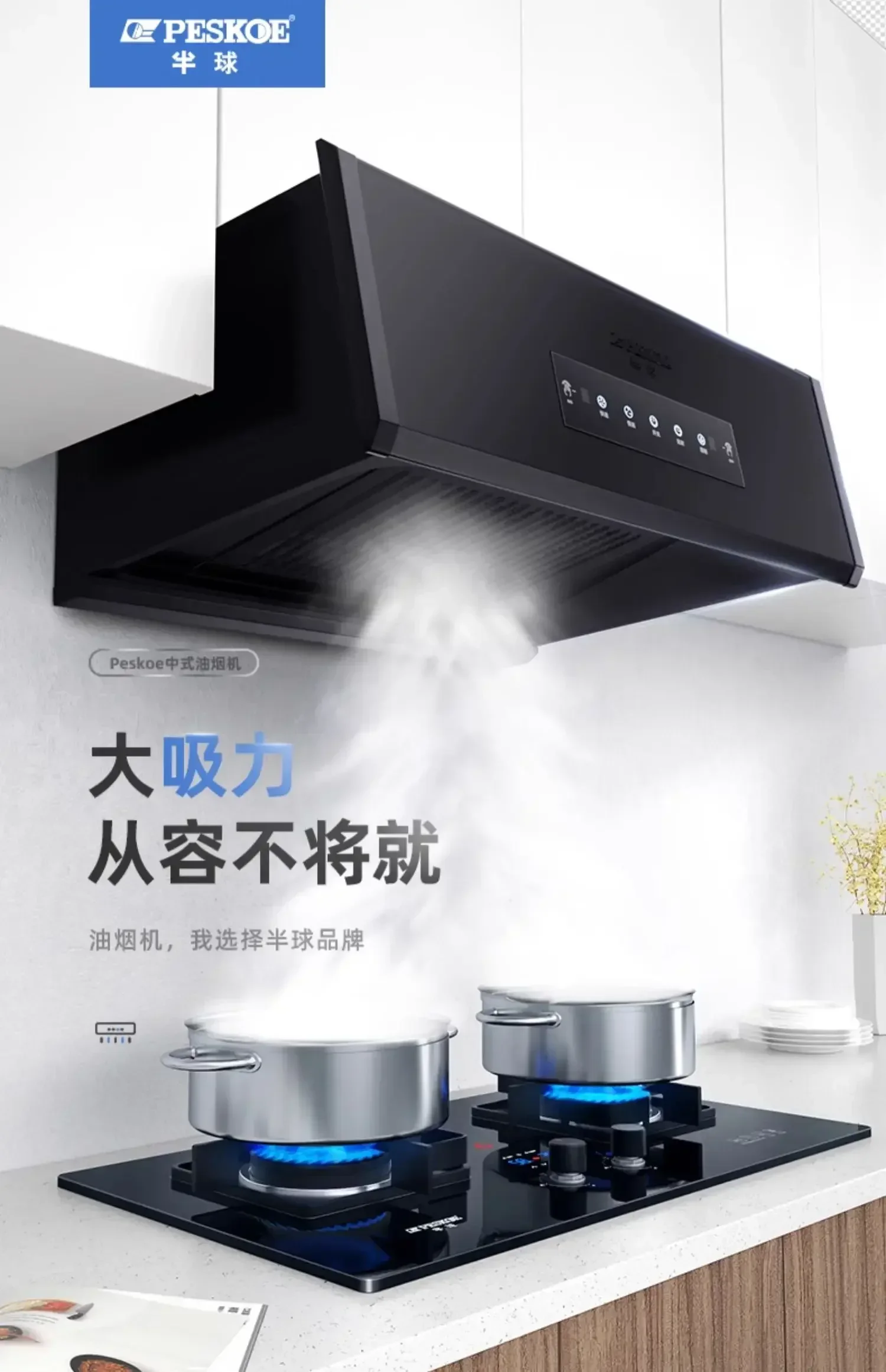 High suction range hood. Small old style. Suitable for rental and home use. Top suction. Old style exhaust. 6