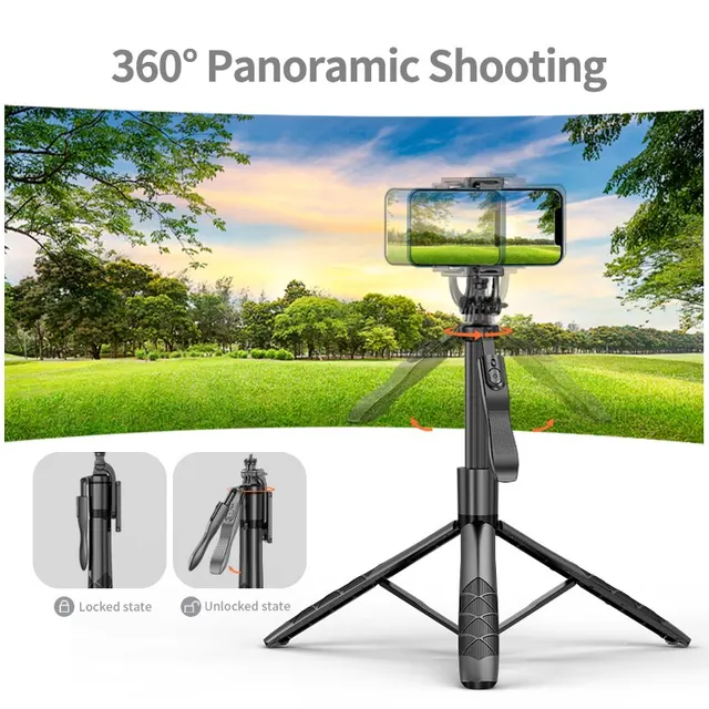 Inalámbrico Selfie Stick trípode L16 1530mm plegable para Gopro cámaras de acción Smartphones iPhone 13 14 Pro Max Xiaomi - Image 4
