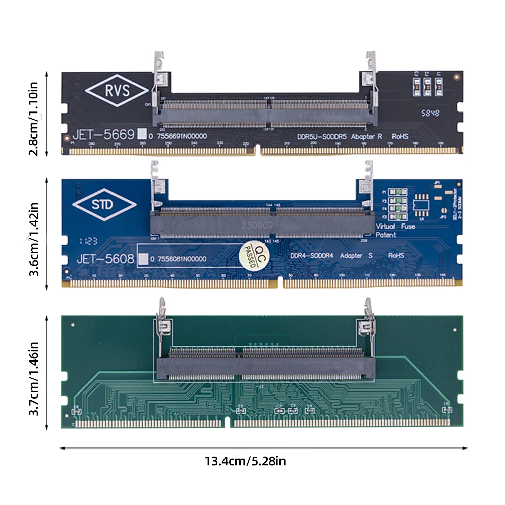 Laptop To Desktop Memory RAM DDR3 DDR4 DDR5 Memory Adapter Connector Card SO DDR5 RAM To Desktop DDR5 U-DIMM Adapter Memory Card