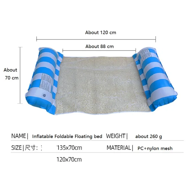 Pvc Függőágy Cső Nyári Tengeri Matrac Felfújható Összecsukható, Úszó Sor Úszómedence Víz Matracok A Medence 2023 -Hoz - Image 5