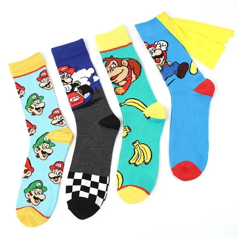 

Anime Super Mario Bros Cartoon Kids Odyssey Yoshi Socks Action Figures Toys Boys Cosplay Childrens Birthday Toys Gifts