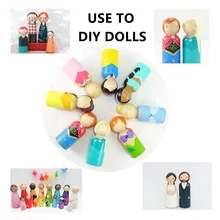  1/2/5pcs Natural Wood Male/Female Doll 35mm 43mm 55mm 65mm 75mm 90mm 120mm Craft Woodcraft DIY 