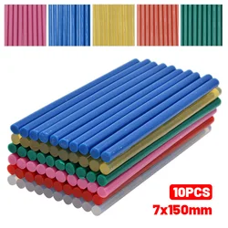 Bâtons de colle thermofusible 7x150mm 10 pièces/ensemble, pour étui de téléphone artisanal, accessoires d'album de réparation, bâton adhésif coloré 