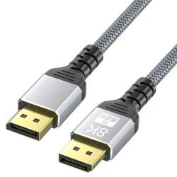 Ultra High - Speed Braided DisplayPort Cable 8K@60Hz, 4K@144Hz - 3m (Black)