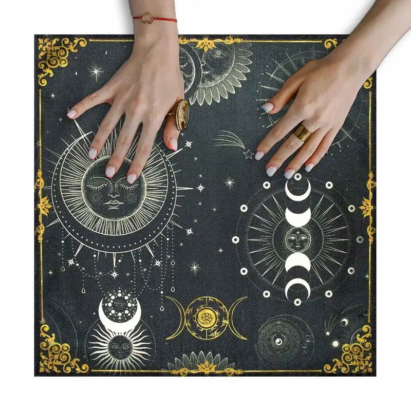 

Altar Tarot Card Cloth Tarot Cloth Moon Phases Astrology Witch Stuff Tarot Divination Cards Table Cloth Tapestry For Tarot Card