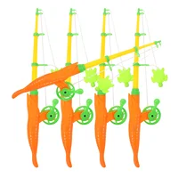 5 Pcs Children's Fishing Rod Educational Toddler Toys Poles for Kids Playset Reusable Magnetic 1