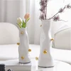 Resin Vase, Abstract Art, Twisted, Shaped Vase, Living Room and Dining Table Flower Arrangement, Home Decoration Ornament 1
