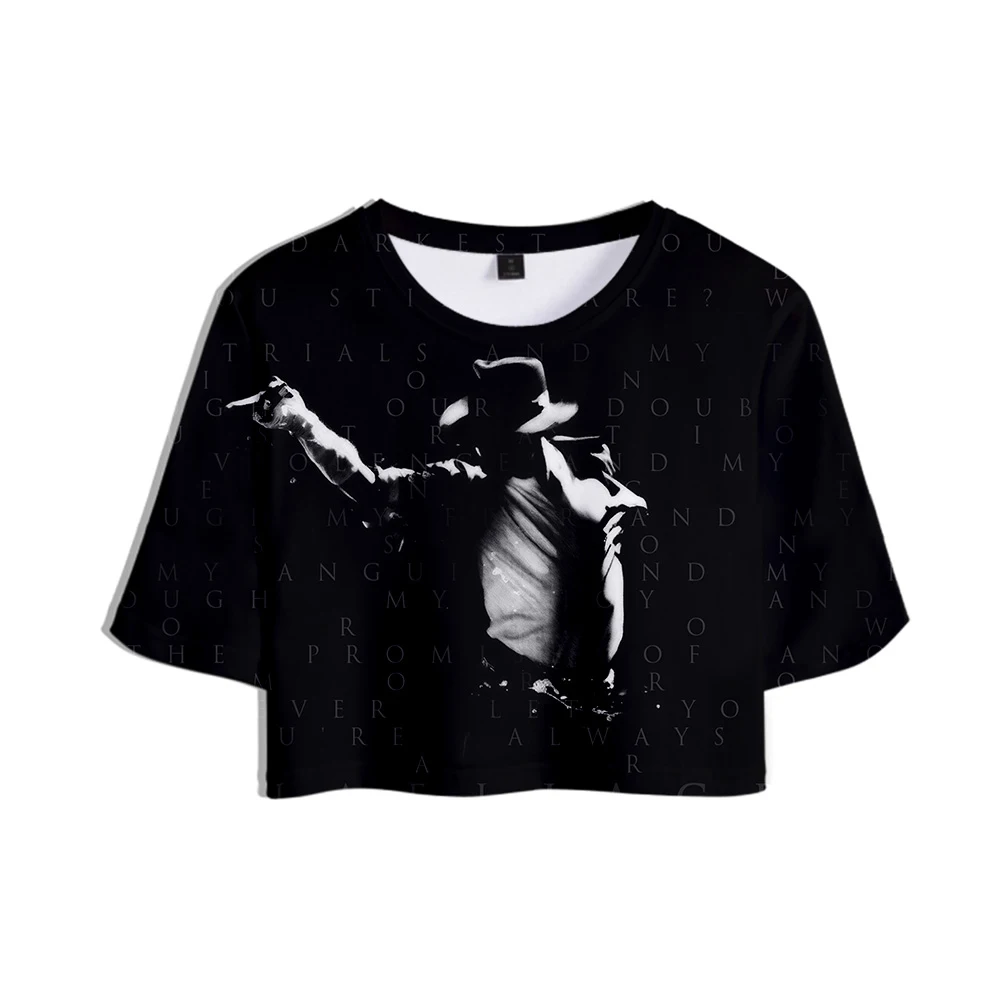 Michael Jackson 3D Print Girls Two Pieces Sets Women Fashion T-shirts + Shorts Persoanlity Summer Sets Tops