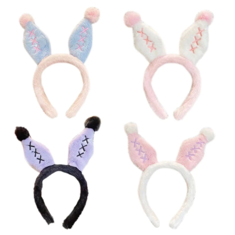 

Furry Ears Hairhoop Plush Ear Hairband Animation BunnyCostume Party Props Headdress Women Accessories Headband M6CD