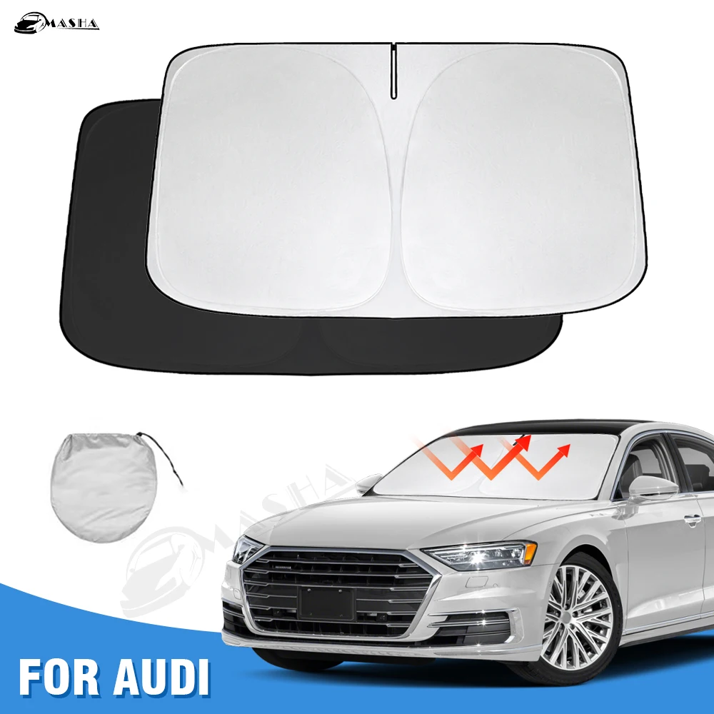

Windshield Sun Shade For Audi A8 2017 2018 2019 - 2023 Window Shade Sun Visor Cover Foldable Blocks UV Rays Keep Your Car Cooler