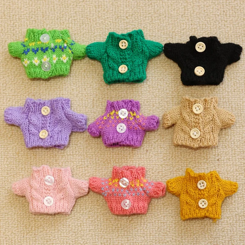 Doll Clothes Doll Rompers Shorts Sweater Accessories for Ob11 12cm-14cm Bjd 10cm Dog Doll
