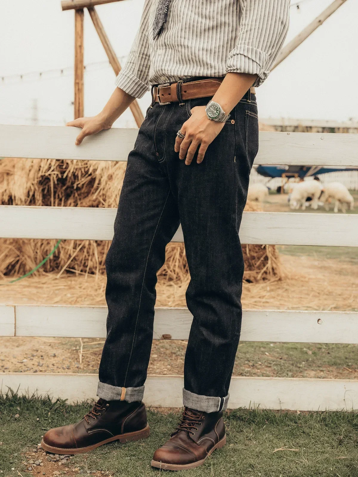 レッドトルネード17オンスSD-107スリムカットジーンズselvdegeデニム男性のパンツストレート脚 レッドトルネード 17オンス SD-107 スリムカット ジーンズ セルヴィ