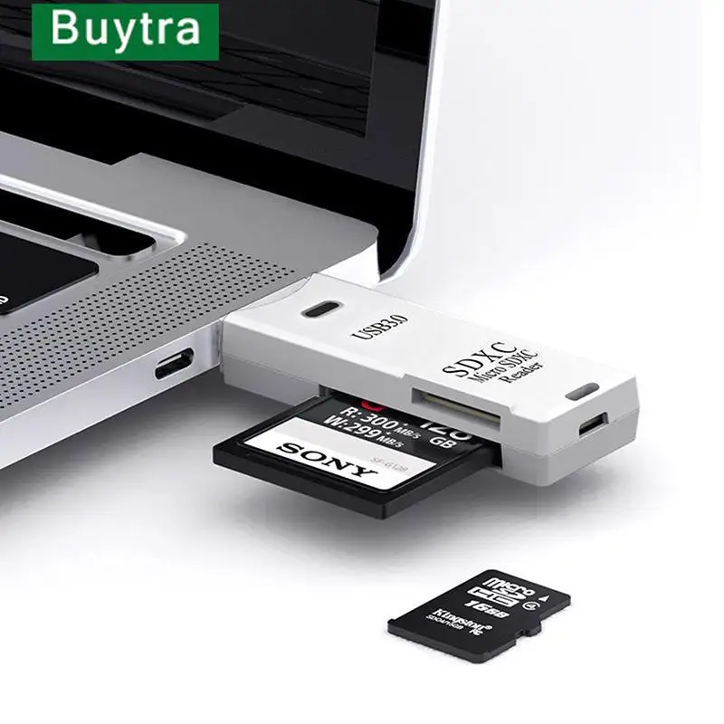 1Pc Usb Card Reader Micro Sd Tf Memory Card Adapter Pc Laptop Extension Converter Lettore Di Schede Per Telefoni Cellulari Rider 2 In 1 Usb 3.0