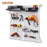 VEVOR Wall-Mounted Hardware Tool Hanging Board Parts Storage Box Garage Workshop Rack with Hooks Screw Wrench Display Shelf 1