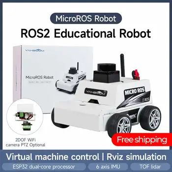 Micro ROS Robot educativo Auto ROS2-Humble PC Sistema di macchine virtuali AI Lidar SLAM Mappatura di navigazione Kit elettronico fai da te
