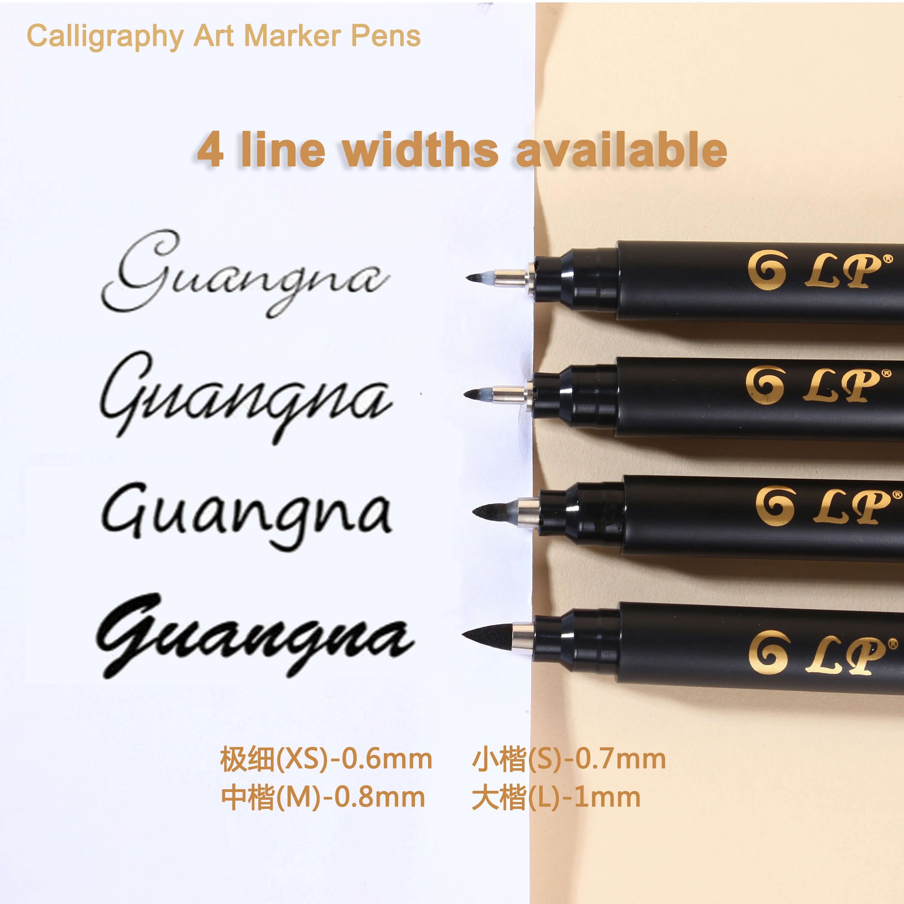 4 pcs Calligraphy Art Marker Pens Brush Art as a gift for Craft Supplies Art Writing Office School Supplies Stationery Student 5