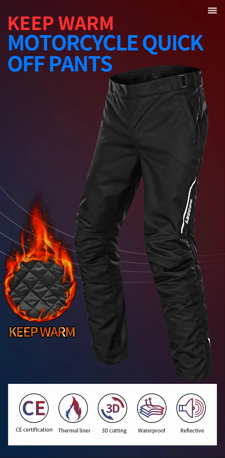 Motorcycle riding pants winter free, drop proof, warm, cold proof