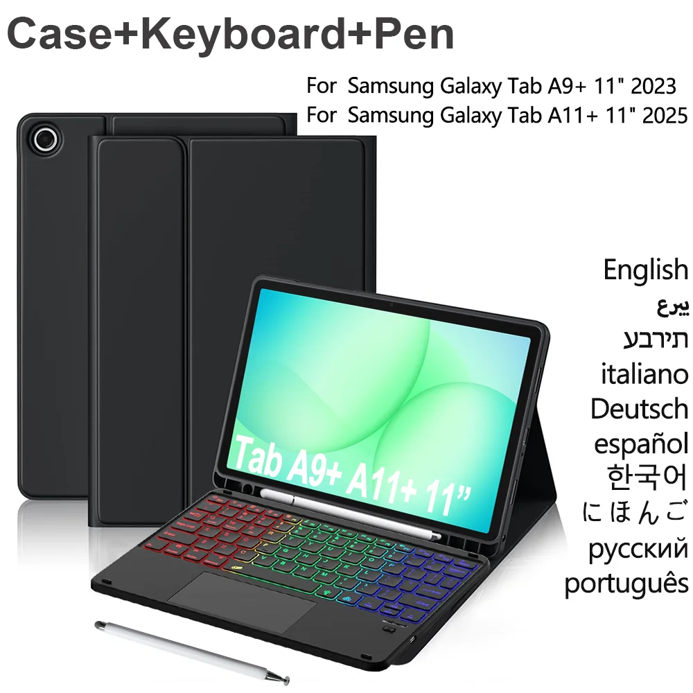 Enhanced Keyboard Case with Trackpad and Stylus Holder