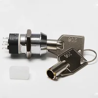 5/10 комплектов, 4-контактный 19 мм металлический переключатель ВКЛ-ВЫКЛ, 2 позиции, DPST A Series, ручка управления, переключатель 2NO 2NC, поворотный переключатель — изображение 5