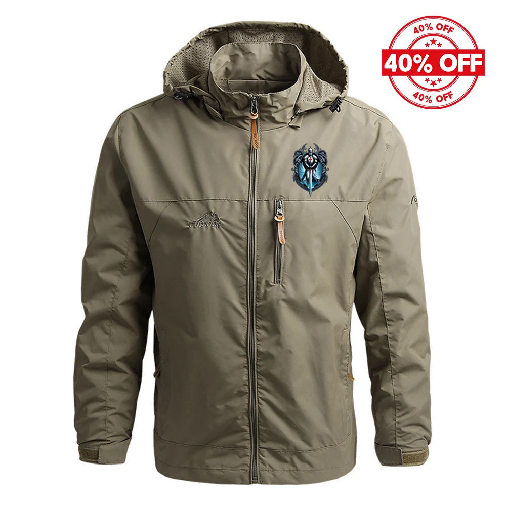Mens Windproof Hoodie Sweatshirt Jacket Knights Templar Pattern