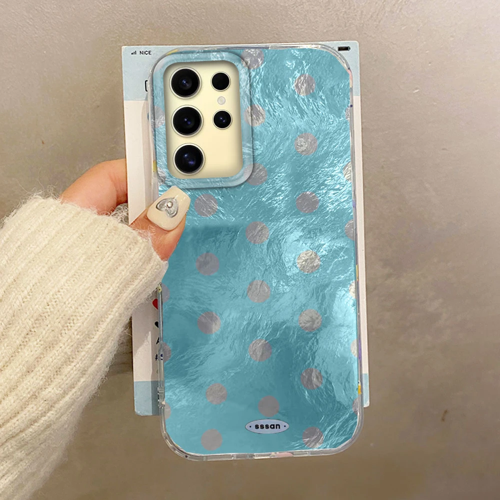Korean Brown Circular Dots Phone Case - Stylish Women's TPU Cover