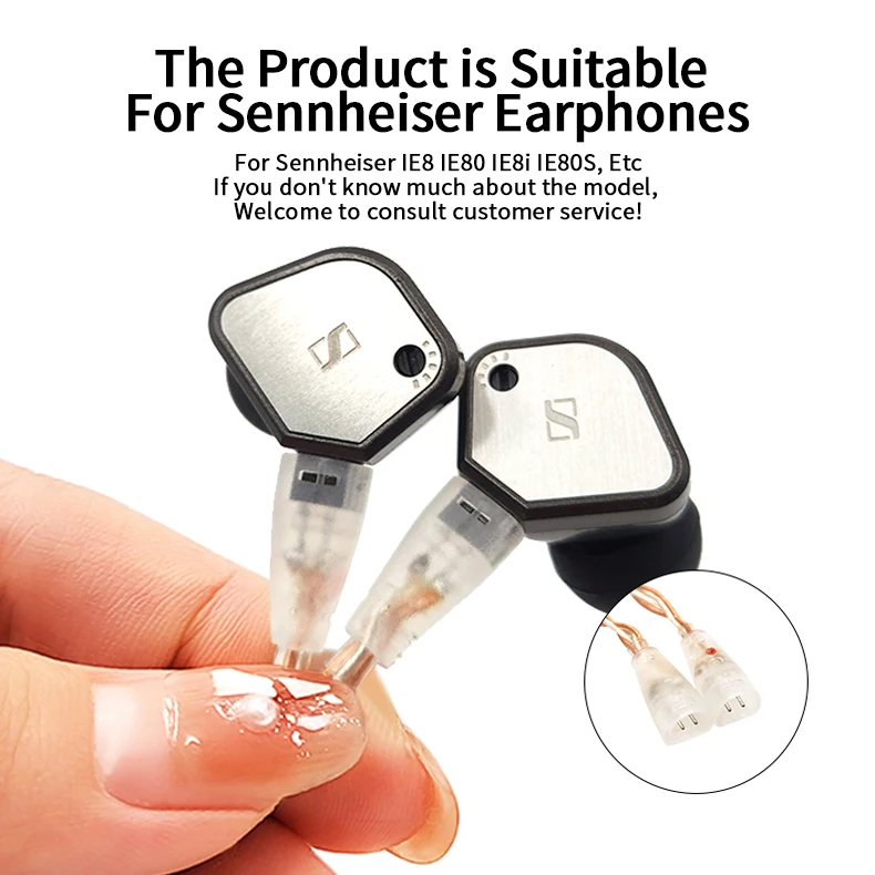 8 Core Silver Plated 2.5 3.5 4.4mm Balanced Cable To 2pin Connector Upgrade Cable For Sennheiser IE8 IE80 IE8i IE80S Earphone