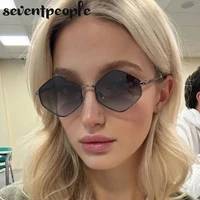 Lunettes de soleil hexagonales à petite monture pour femme, style punk, marque de luxe 2026, classiques steampunk, polygone, pour dames, protection solaire vintage 4