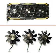 

3Pcs Zotac Geforce GTX 1080 AMP Extreme + GTX 1070 1070 Ti Amp Extreme Graphics Cooling Replacement Fan GA92S2U 4Pin Cooling Fan