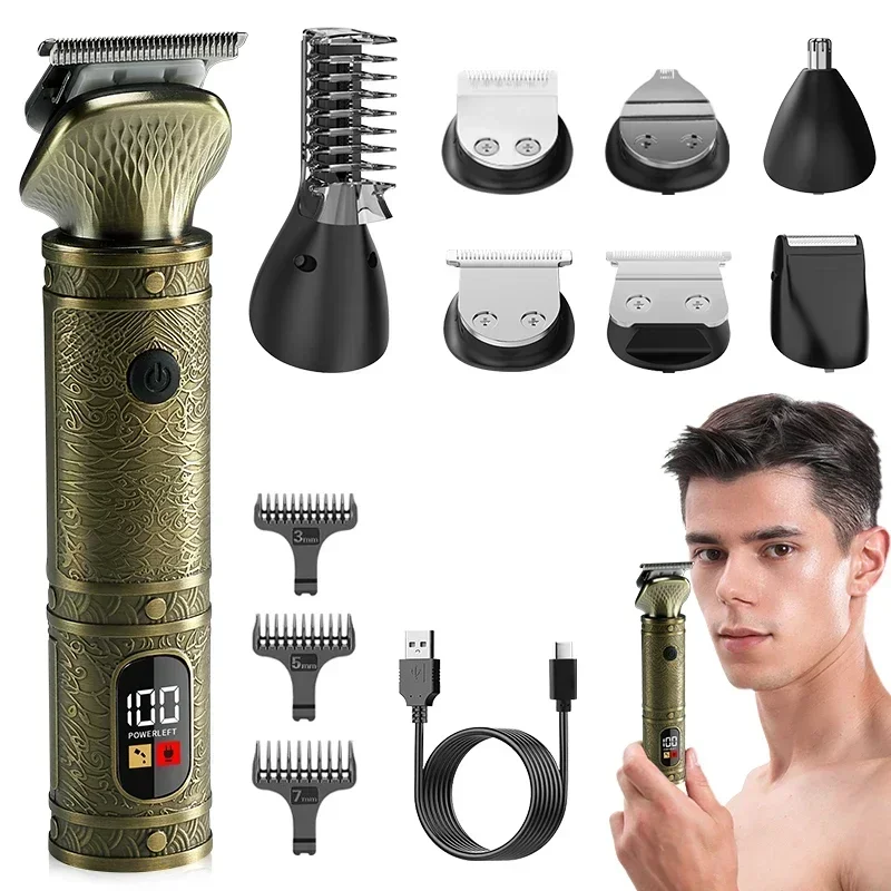 

Resuxi LK-886 2023 New Multifunctional Hair Clipper Men's Home Nose Wool Set Electric Shavery Sword Scraped