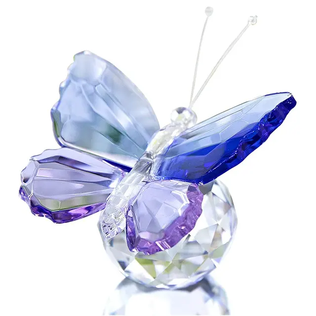 Crystal Butterfly with Ball Figurine 1
