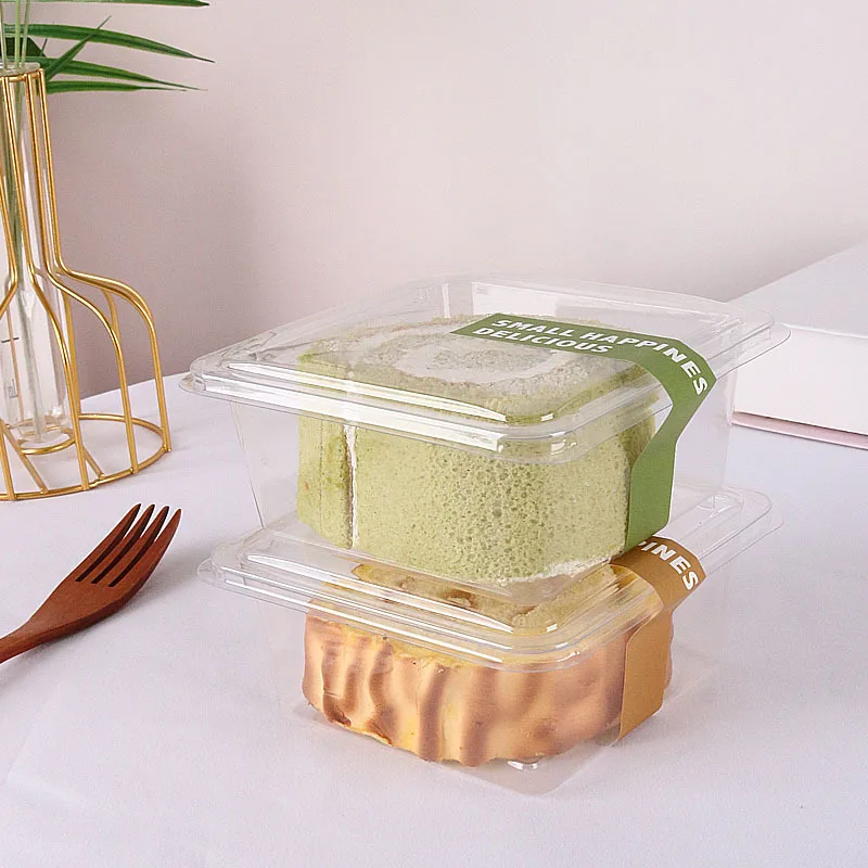 50Pcs Transparent Square Cake Packaging Boxes, Swiss Dessert Mousse Containers, Clear P... - SKU TCPB1619 - UGI Packaging