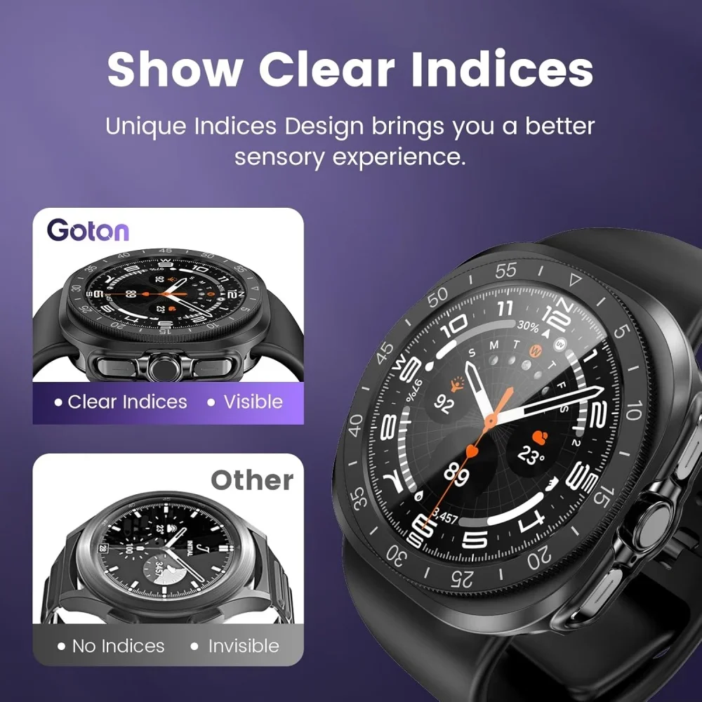 3-in-1 Protective Screen Cover with Tempered Glass and Bezel Ring