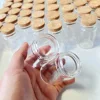 8/30 Pcs 40ml Glass Bottle Cork Stopper Tiny Glass Jars Transparent Empty Mini Containers DIY Wedding Favors Wishing Bottles 6