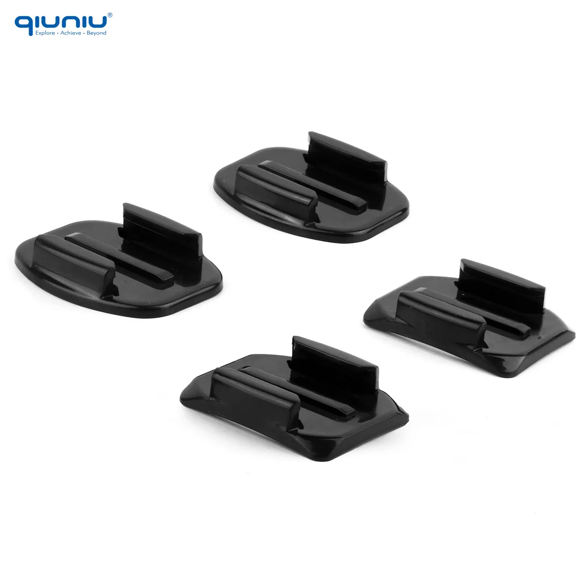 QIUNIU Adhesive Helmet Mount Flat Curved for GoPro Hero AKASO Insta360 Go Pro SJCAM DJI Action Cameras Sticky Pads Accessories 3
