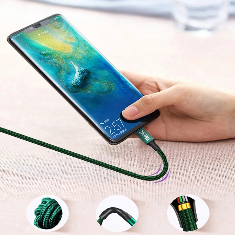 240w PD 충전 라인 90도 각도 남성-남성 USB 유형 C USB C 케이블 데이터 와이어 충전 케이블 데이터 코드